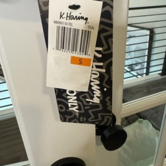 🔥 Keith Haring Member’s Only Hoodie Jacket Multi-Pattern Coat Teal Size Small - Picture 5 of 13